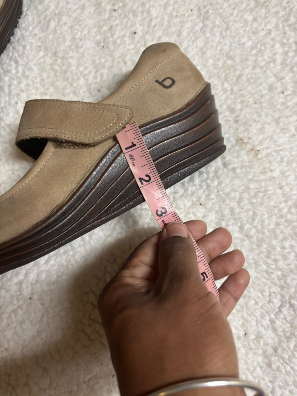 Bionica Shoes Women Mary Jane Wedge Heel Size 10 Suede Comfort - Picture 7 of 8